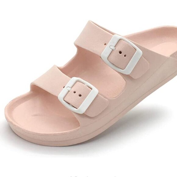 Women's Comfort Slides Double Buckle Adjustable - Picture 1 of 8